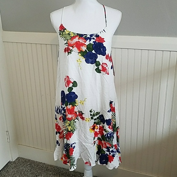 NWT JustFab Tropical Floral Boho Tank Dress, S - Picture 4 of 8